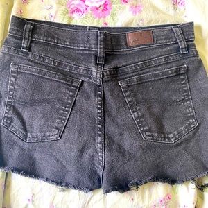 Black wash Lee brand micro mini skirt, upcycled size 6 with pockets